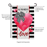 ‘All You Need is Love’ Appliqué Decorative Flag
