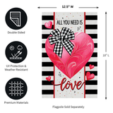 ‘All You Need is Love’ Appliqué Decorative Flag