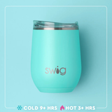 Swig “Mardi Gras Bows” 14oz Stemless Wine Cup