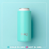 Swig “Mardi Gras Bows” 12oz Skinny Can Cooler