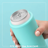 Swig “Mardi Gras Bows” 12oz Skinny Can Cooler