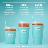 Swig “Mardi Gras Bows” Large Iced Cup Coolie