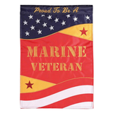 ‘Proud To Be A Marine Veteran ’ Decorative Flag