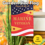 ‘Proud To Be A Marine Veteran ’ Decorative Flag