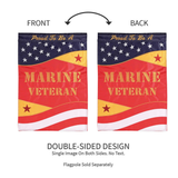‘Proud To Be A Marine Veteran ’ Decorative Flag