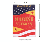 ‘Proud To Be A Marine Veteran ’ Decorative Flag