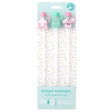Swig “Bunny Trail” Straw Topper Set
