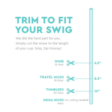 Swig “Bunny Trail” Straw Topper Set
