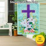 ‘Easter Cross Applique’ Decorative Flag
