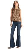 JODIFL Leopard Faux Suede Tank Top, Assorted Colors