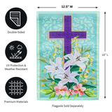 ‘Easter Cross Applique’ Decorative Flag