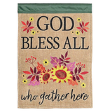 ‘God Bless All Who Gather’ Decorative Flag