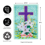 ‘Easter Cross Applique’ Decorative Flag