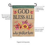 ‘God Bless All Who Gather’ Decorative Flag