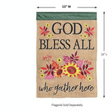 ‘God Bless All Who Gather’ Decorative Flag