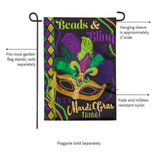 ‘Mardi Gras Beads & Bling Applique’ Decorative Flag