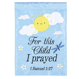 ‘For This Child I Prayed Blue’ Decorative Flag
