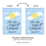 ‘For This Child I Prayed Blue’ Decorative Flag