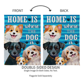 ‘Home is Where the Dog Is’ Decorative Flag