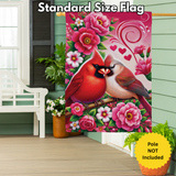 ‘Cardinal Lovers’ Decorative Flag