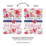 ‘Praise God Blessings’ Decorative Flag