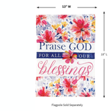 ‘Praise God Blessings’ Decorative Flag