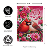 ‘Cardinal Lovers’ Decorative Flag