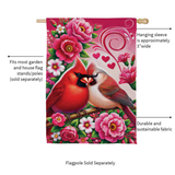 ‘Cardinal Lovers’ Decorative Flag