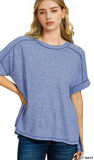 ZENANA Soft Melange Hi Low Top, Assorted Colors