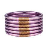 BuDha Girl,Lila All Weather Bangle Set/6, Serenity Prayer