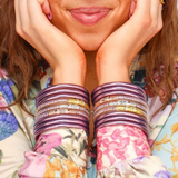 BuDha Girl,Lila All Weather Bangle Set/6, Serenity Prayer