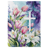 ‘Tulip & Easter Lily Cross’ Decorative Flag