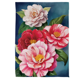 ‘Multicolor Camellias’ Decorative Flag