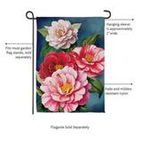 ‘Multicolor Camellias’ Decorative Flag