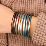 BuDha Girl, Moon All Weather Bangle Set/4, Serenity Prayer