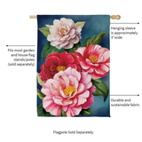 ‘Multicolor Camellias’ Decorative Flag