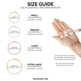BuDha Girl, Queen AW Bangle, Gold / Aqua Crystal