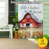 ‘Petal & Plow Barn’ Decorative Flag