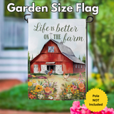‘Petal & Plow Barn’ Decorative Flag