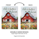 ‘Petal & Plow Barn’ Decorative Flag