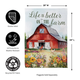 ‘Petal & Plow Barn’ Decorative Flag