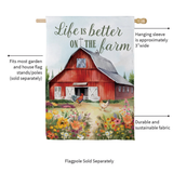 ‘Petal & Plow Barn’ Decorative Flag