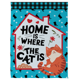 ‘Home is Where the Cat Is’ Decorative Flag