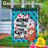 ‘Home is Where the Cat Is’ Decorative Flag