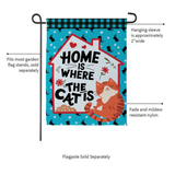 ‘Home is Where the Cat Is’ Decorative Flag