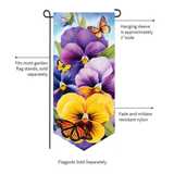 ‘Pansies & Butterflies’ Decorative Banner Flag