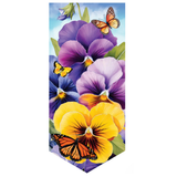 ‘Pansies & Butterflies’ Decorative Banner Flag