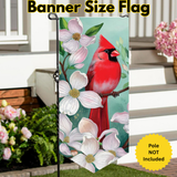 ‘Cardinal & Dogwoods’ Decorative Banner Flag