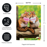‘Valentine Chipmunks’ Decorative Flag