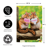 ‘Valentine Chipmunks’ Decorative Flag